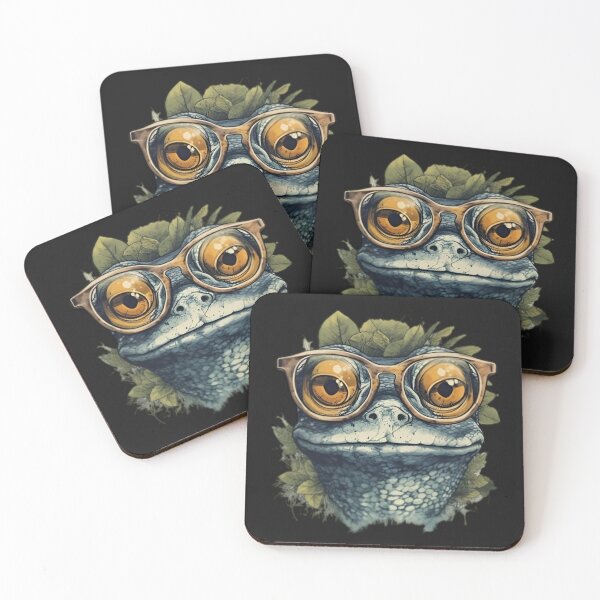 Item preview, Intellectual Frog: Stylish Toad Glasses designed and sold by Strokes-Colors.