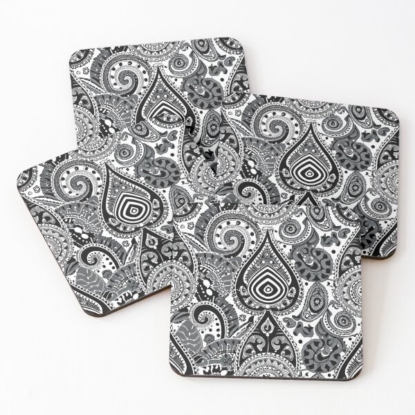 Item preview, Paisley Pattern - Black and White - No. 4 designed and sold by Witty-Whimsy.