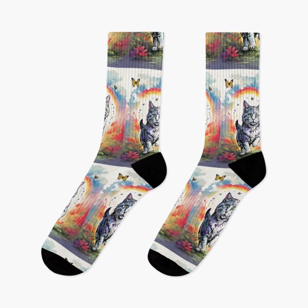 Item preview, White kitty kat prancing through the field, butterflies chilling designed and sold by wojysmokes.