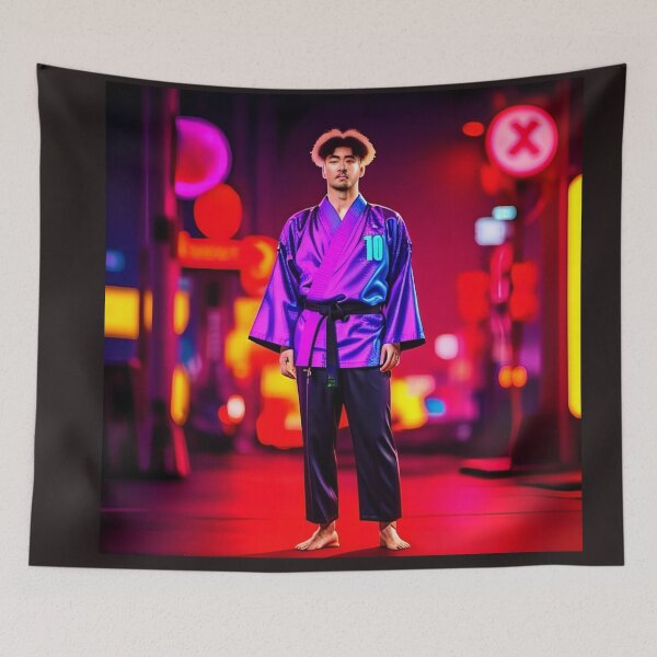 Item preview, Neon city karate guy designed and sold by WhappSirDuck.