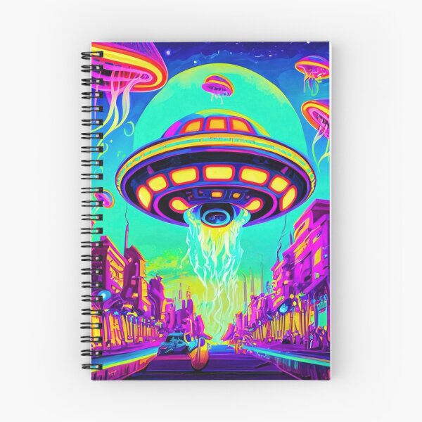 Item preview, Vibrant Psychedelic Alien UFO Cityscapes – Trippy Sci-Fi 2 designed and sold by Benito Del Ray.