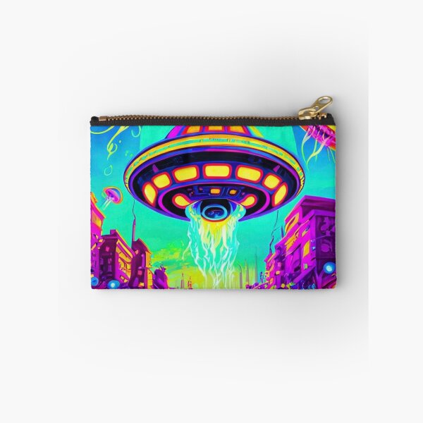 Item preview, Vibrant Psychedelic Alien UFO Cityscapes – Trippy Sci-Fi 2 designed and sold by Benito Del Ray.