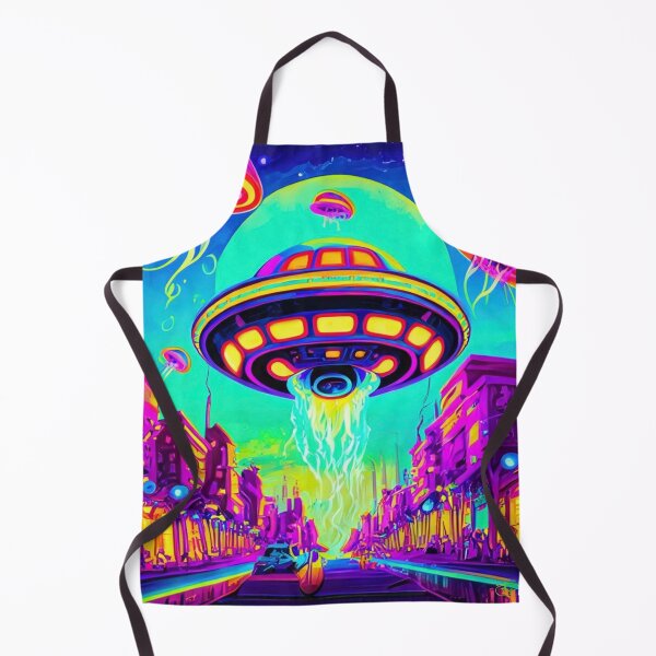 Item preview, Vibrant Psychedelic Alien UFO Cityscapes – Trippy Sci-Fi 2 designed and sold by Benito Del Ray.