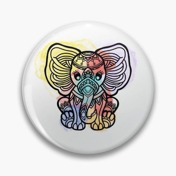 Item preview, a colorful elephant designed and sold by zzzozzo.