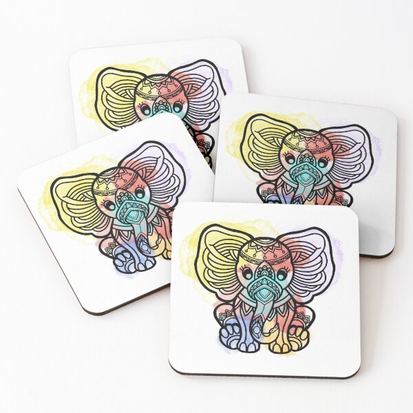 Item preview, a colorful elephant designed and sold by zzzozzo.