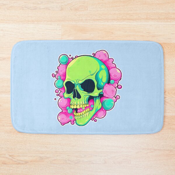 Item preview, Lollipop Skull Colorful Bubblegum Pink and Blue Sweets Juicy Spooky Halloween designed and sold by BubbleBone.