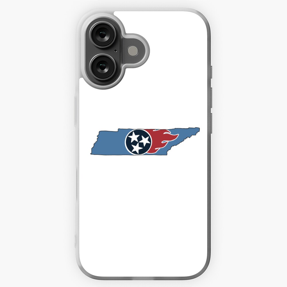 TN Titans: Tennessee Flag in State Outline (Alt Color) Sticker