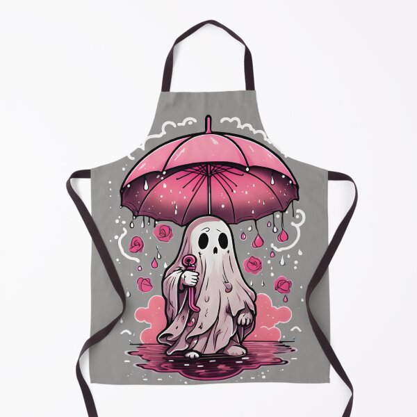 Item preview, Whimsical Ghost Holding an Umbrella in the Rain designed and sold by DRESSED-UP-CUBS.