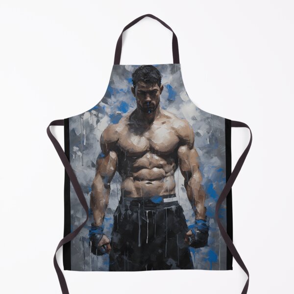 Item preview, A painting of a muscular boxer with a strong facial expression in the style of powerful superhero designed and sold by AI-Only Creations.