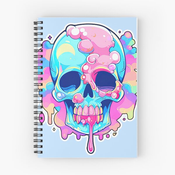 Item preview, Colorful Bubblegum Skull Lollipop Pink and Blue Sweets Juicy Spooky Halloween designed and sold by BubbleBone.