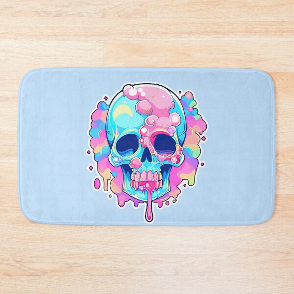 Item preview, Colorful Bubblegum Skull Lollipop Pink and Blue Sweets Juicy Spooky Halloween designed and sold by BubbleBone.