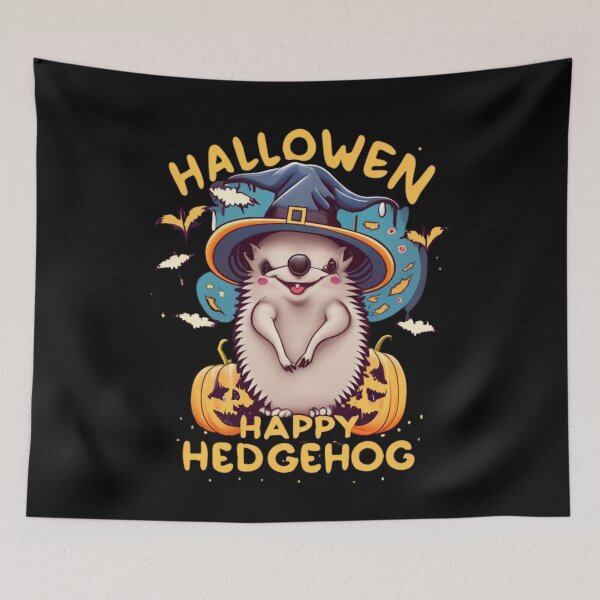 Item preview, Halloween Happy Hedgehog designed and sold by Print_Fuse.