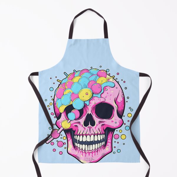 Item preview, Colorful Bubblegum Skull Lollipop Pink and Blue Sweets Juicy Spooky Halloween designed and sold by BubbleBone.