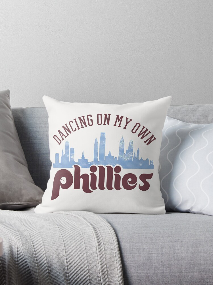 Phillies Baseball Dancing On Our Own Philly Vintage Phanatic Cartoon Throw  Pillow for Sale by mei-illustrator