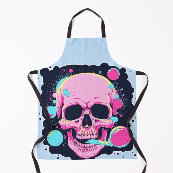 Item preview, Colorful Bubblegum Skull Lollipop Pink and Blue Sweets Juicy Spooky Halloween designed and sold by BubbleBone.