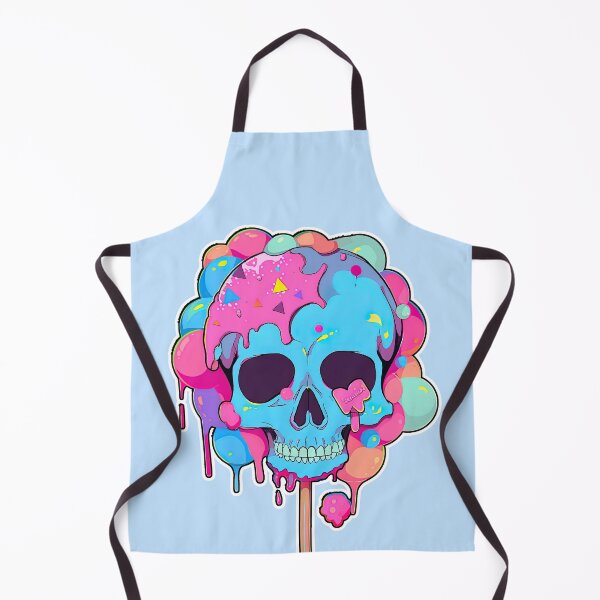 Item preview, Colorful Bubblegum Skull Lollipop Pink and Blue Sweets Juicy Spooky Halloween designed and sold by BubbleBone.