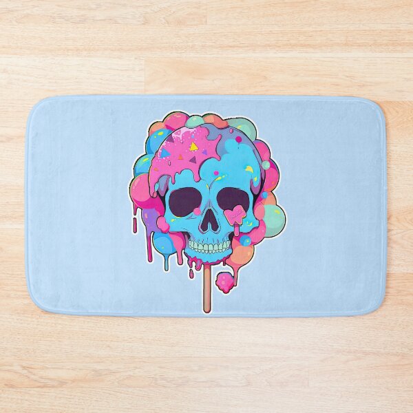 Item preview, Colorful Bubblegum Skull Lollipop Pink and Blue Sweets Juicy Spooky Halloween designed and sold by BubbleBone.