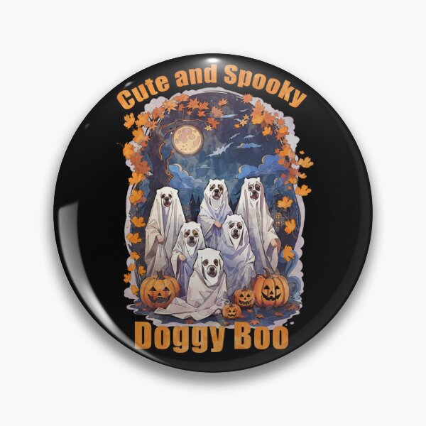 Item preview, Cute and spoky, doggy BOO! dog Halloween outfit, spooky, scary, cemetery, dog lovers designed and sold by Collagedream.