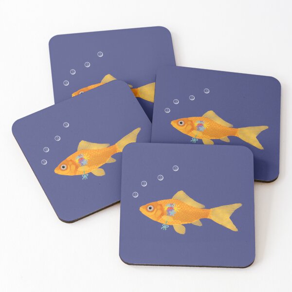 Item preview, Goldfish with Flowers designed and sold by Amy Hadden.
