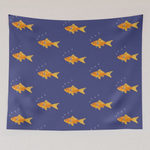 Item preview, Goldfish with Flowers designed and sold by Amy Hadden.