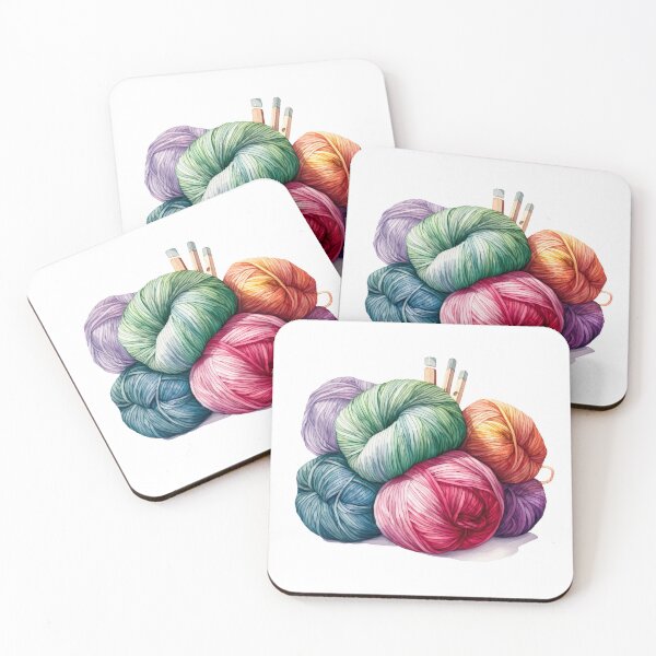 Item preview, Yarn and needles Knitter's Sticker designed and sold by Stitch & Thread Studio.