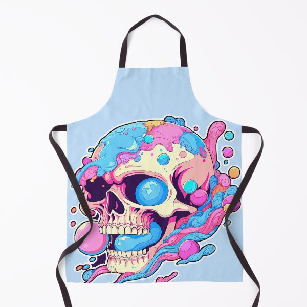Item preview, Colorful Bubblegum Skull Lollipop Pink and Blue Sweets Juicy Spooky Halloween designed and sold by BubbleBone.