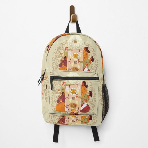 Item preview, Thanksgiving Dinner with friends, orange and food colors designed and sold by ariverde.