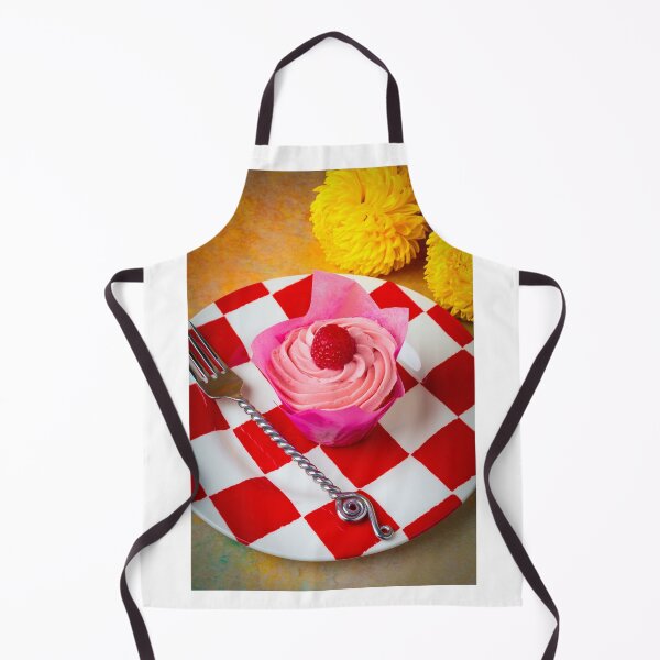 Item preview, Pink Cupcake On Checker Plate With Yellow Mums designed and sold by Garry Gay.