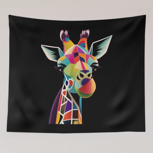 Item preview, Funny Cool Colorful Giraffe Abstract Art designed and sold by Nature's Fancy.