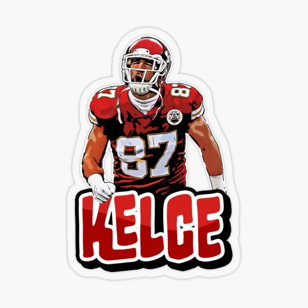 Travis Kelce Jersey Sticker for Sale by aenewby