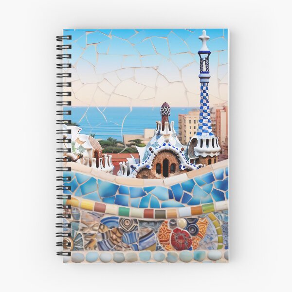 Item preview, Sea view mosaic inspired by Gaudi Park Guell Barcelona Spain designed and sold by LolioGifts.