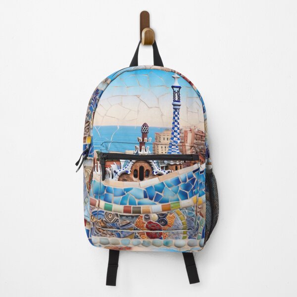 Item preview, Sea view mosaic inspired by Gaudi Park Guell Barcelona Spain designed and sold by LolioGifts.