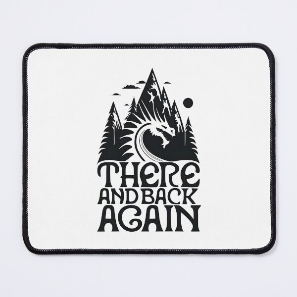 Item preview, There and Back Again - Typography - Dragon and Mountain - Fantasy designed and sold by Fenay Designs.