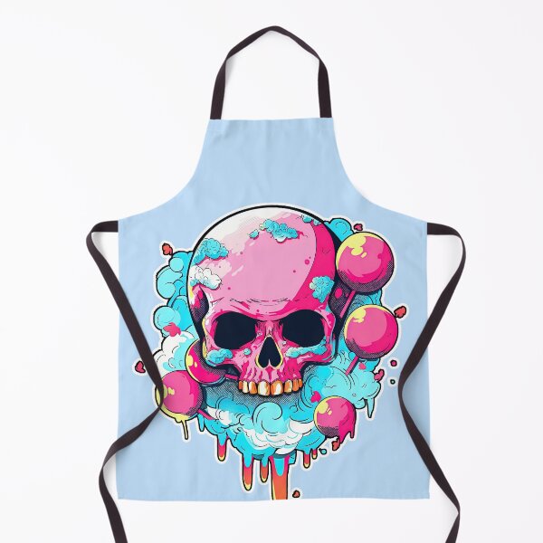 Item preview, Colorful Bubblegum Skull Lollipop Pink and Blue Sweets Juicy Spooky Halloween designed and sold by BubbleBone.