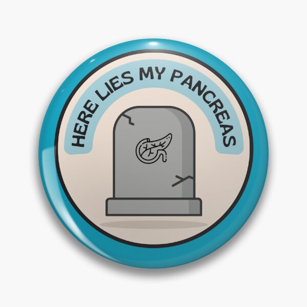 Item preview, Here Lies My Pancreas Type 1 Diabetes designed and sold by mckennadraws.