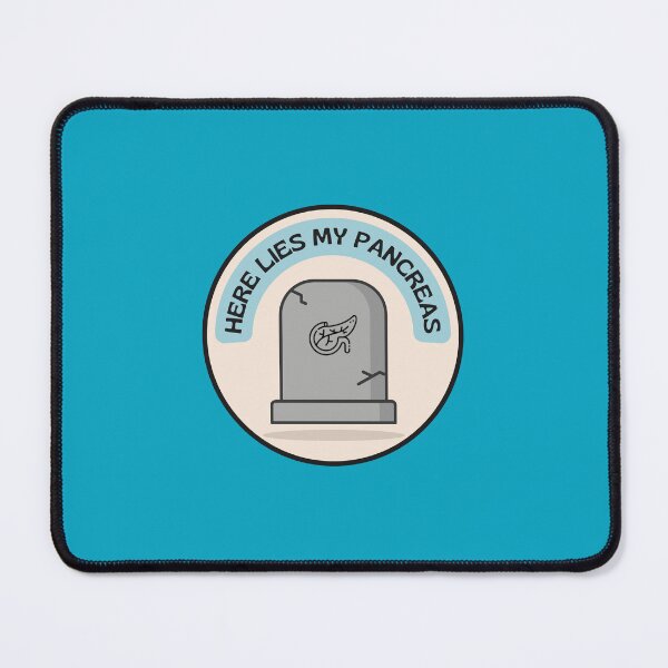 Item preview, Here Lies My Pancreas Type 1 Diabetes designed and sold by mckennadraws.