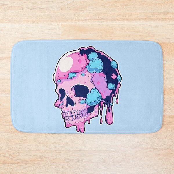 Item preview, Colorful Bubblegum Skull Lollipop Pink and Blue Sweets Juicy Spooky Halloween designed and sold by BubbleBone.