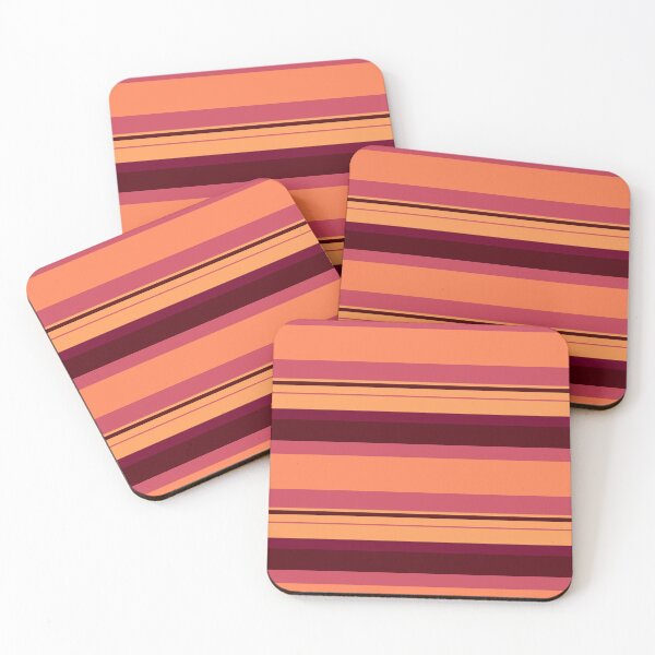 Item preview, Horizontal orange, brown and pink striped pattern, sunset colors designed and sold by patterncrow.