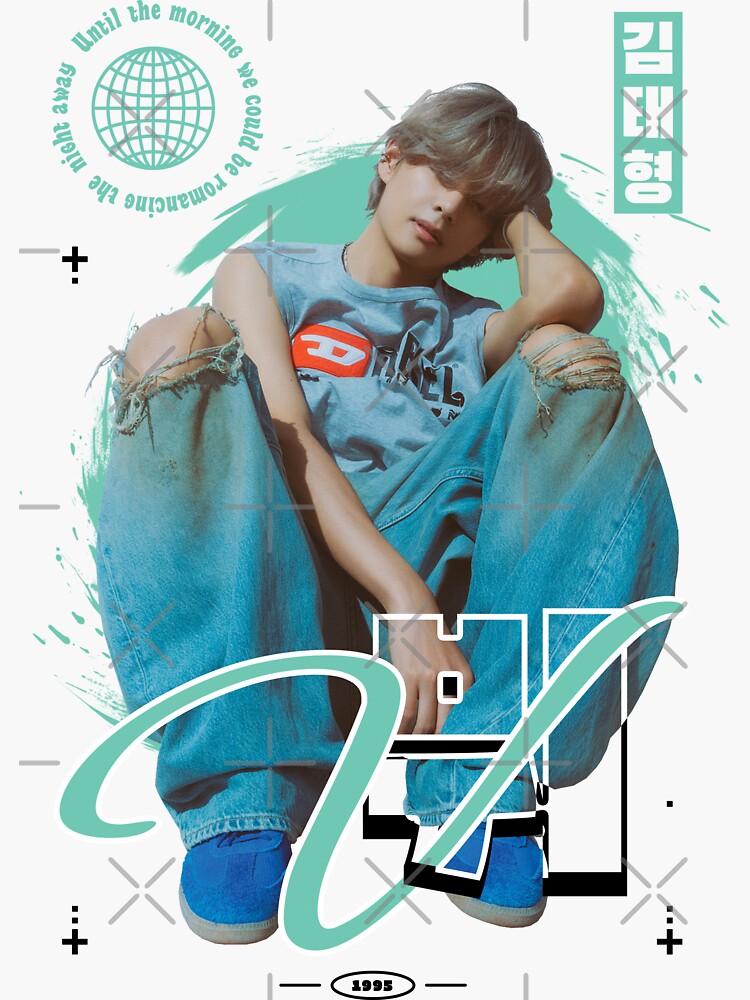 Layover Tracks Kim by V of BTS / Kim Taehyung Sticker for Sale by  filmcherish