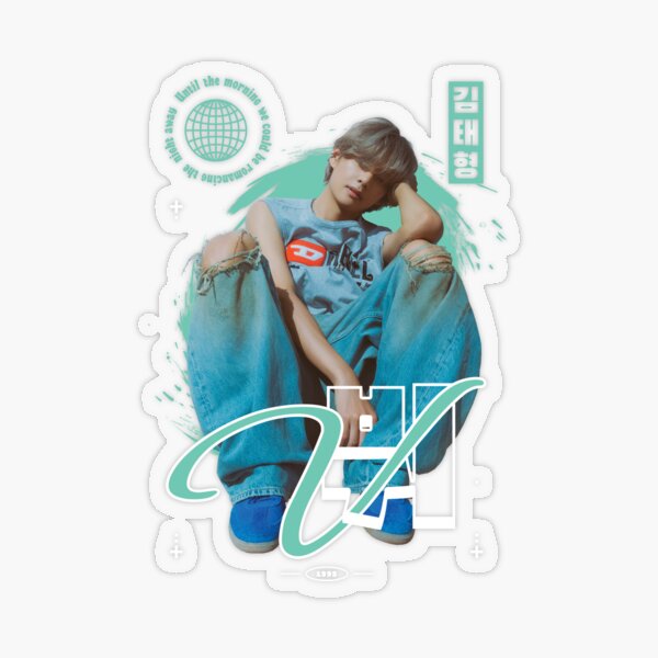 Layover Tracks Kim by V of BTS / Kim Taehyung Sticker for Sale by  filmcherish