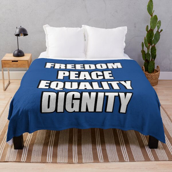 Item preview, Freedom Peace Equality Dignity - International Day of Peace - freedom quotes designed and sold by Inspirationmotivation.