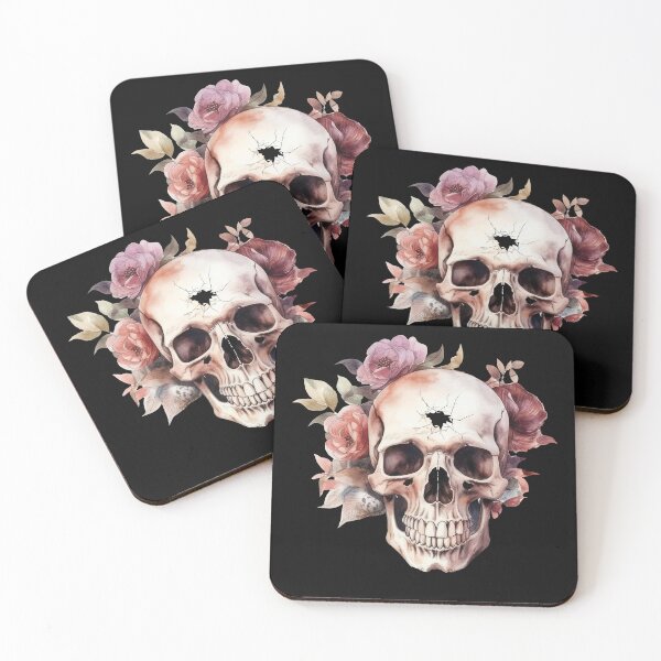 Item preview, Halloween Skull Floral Vintage  designed and sold by FreeMind-Design.