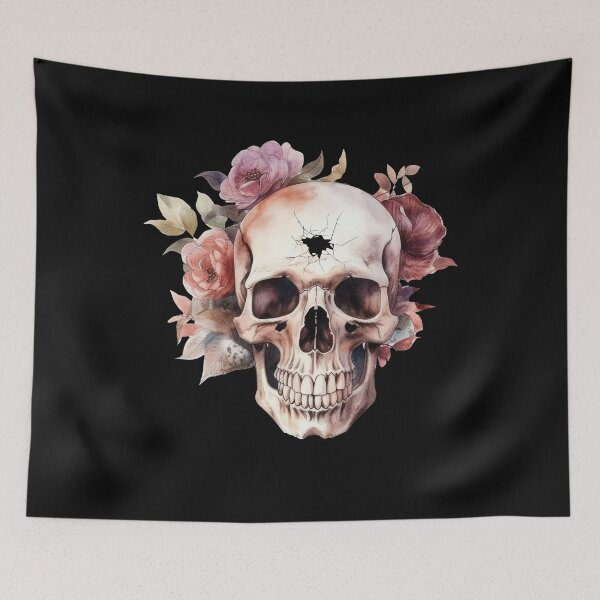 Item preview, Halloween Skull Floral Vintage  designed and sold by FreeMind-Design.