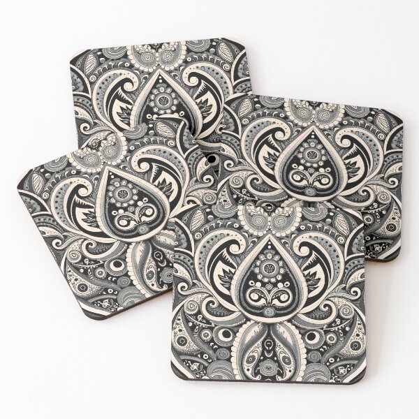 Item preview, Paisley Pattern - Black and White - No. 5 designed and sold by Witty-Whimsy.