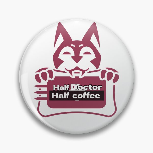 Artikelvorschau, Kopie der lustigen medizinischen Kaffeekatze Halfdoctor Half Coffee entworfen und verkauft von I-mydesign.