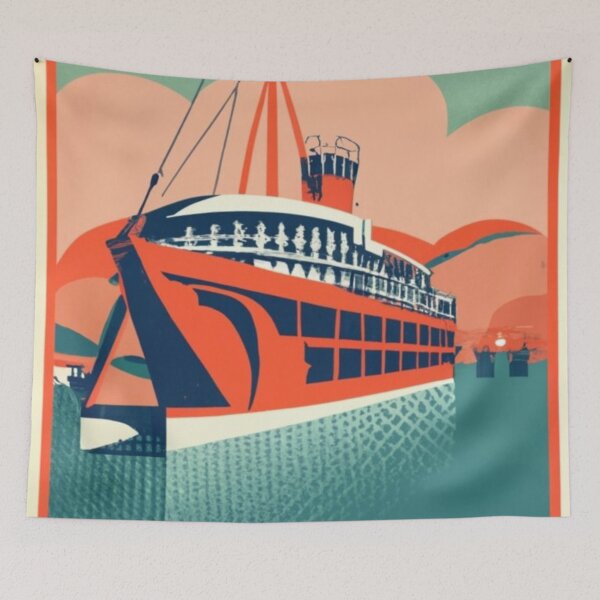 Item preview, A Vintage Travel Art of Hobart - Australia  designed and sold by GoodOldVintage.