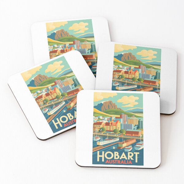Item preview, A Vintage Travel Art of Hobart - Australia  designed and sold by GoodOldVintage.