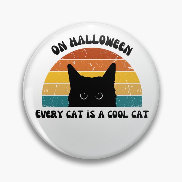 Item preview, Retro vintage sunset Black cat - On Halloween every cat is a cool cat ! designed and sold by Nass Store ⭐⭐⭐⭐⭐.