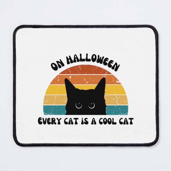 Item preview, Retro vintage sunset Black cat - On Halloween every cat is a cool cat ! designed and sold by Nass Store ⭐⭐⭐⭐⭐.