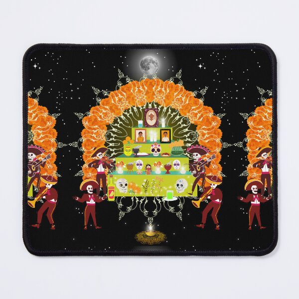 Item preview, Day of the dead celebration with techila, orange flowers colors designed and sold by ariverde.